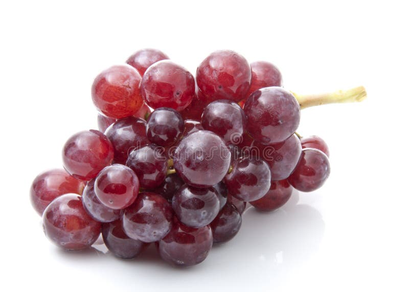 Juicy Red Grape on White. Juicy Red Grape on White