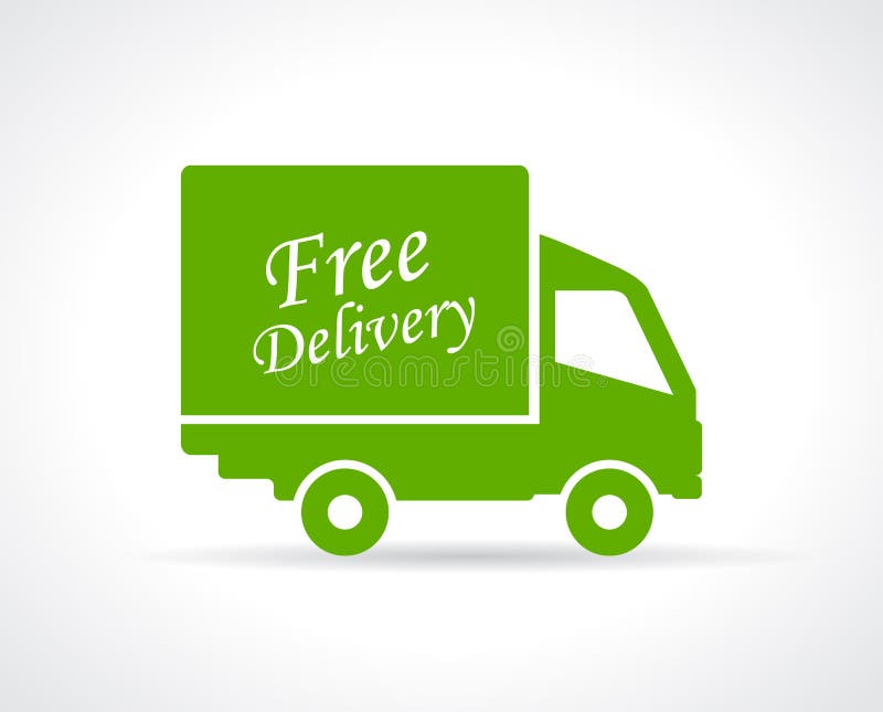 Free delivery truck, vector illustration. Free delivery truck, vector illustration