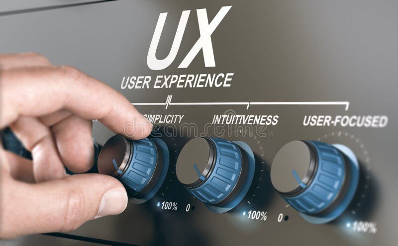 UX, Benutzer-Erfahrung, Netz oder App-Konzept des Entwurfes
