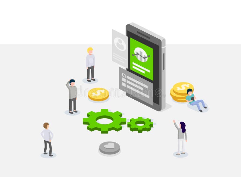UX of UI-ontwerpconcept Mensen die zich rond apparaat met infographic bevinden Softwaregroep, uitrusting voor telefoonseo program stock illustratie UX of UI-ontwerpconcept Mensen die zich rond apparaat met infographic bevinden Softwaregroep, uitrusting voor telefoonseo program stock illustratie