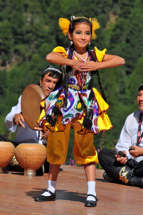 Uzbekistan Dance Group stock photo