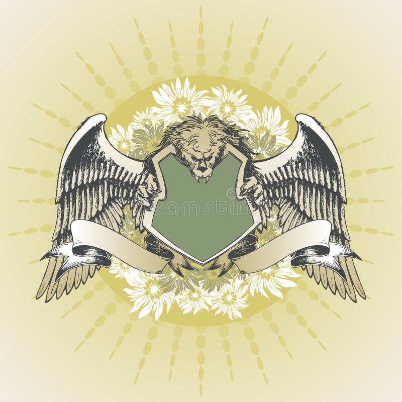 uzbrojony lwa royalty ilustracja uzbrojony lwa royalty ilustracja