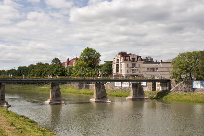 Uzhhorod bridge royalty free stock image Uzhhorod bridge royalty free stock image