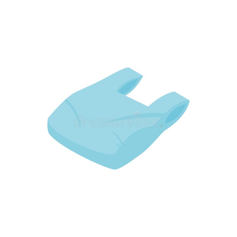 Używać plastikowy worek ikona, isometric 3d styl royalty ilustracja Używać plastikowy worek ikona, isometric 3d styl royalty ilustracja