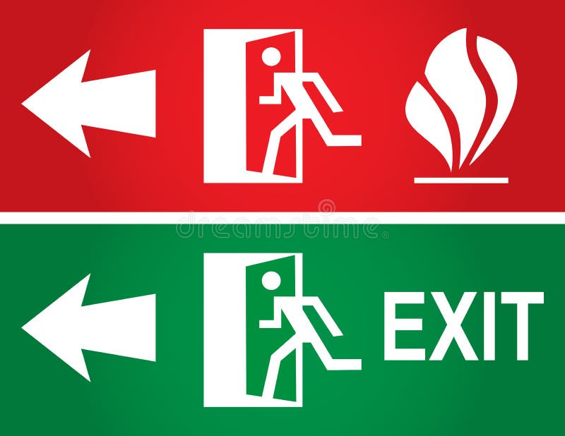 Ușă antiincendiu de urgență vector illustration