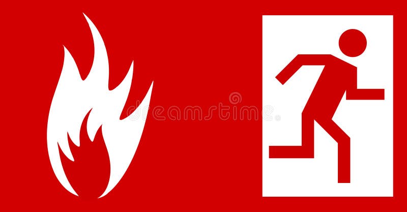 Ușă antiincendiu de urgență vector illustration