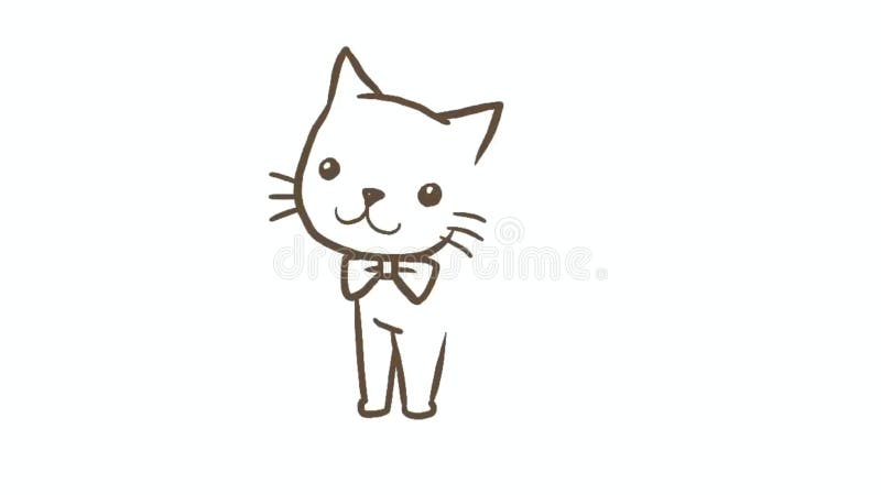 desenho de gato desenho animado kawaii anime bonito para colorir