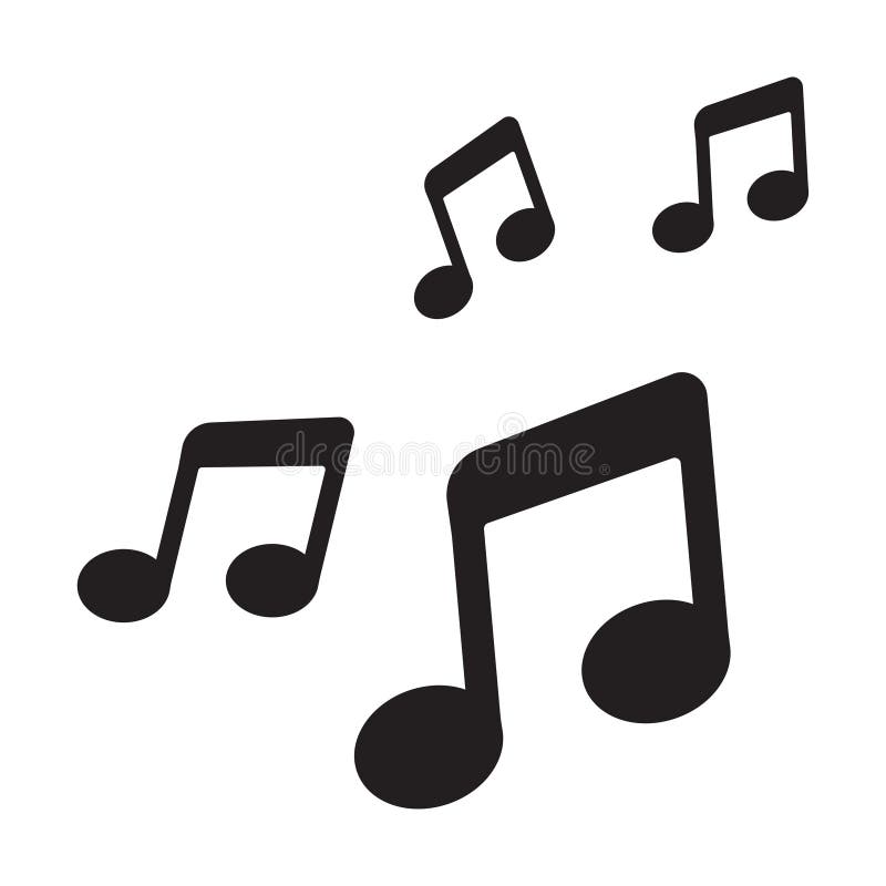 Note music icon vector stock illustration Note music icon vector stock illustration