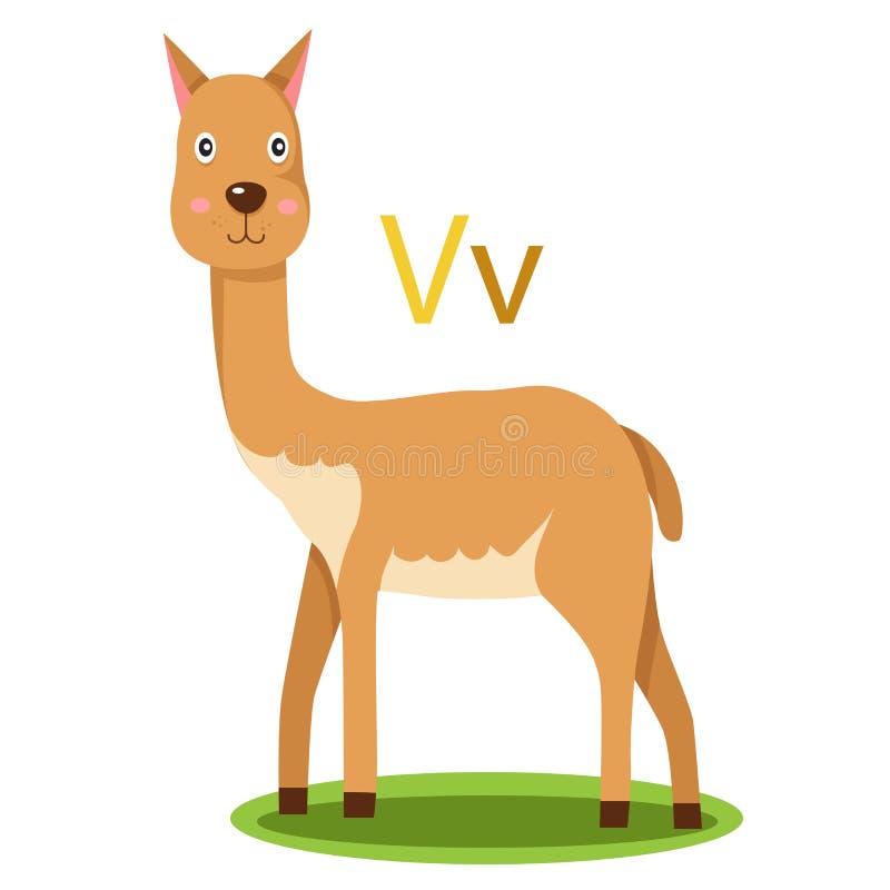 V alphabet vector animal stock vector. Illustration of language - 116453315
