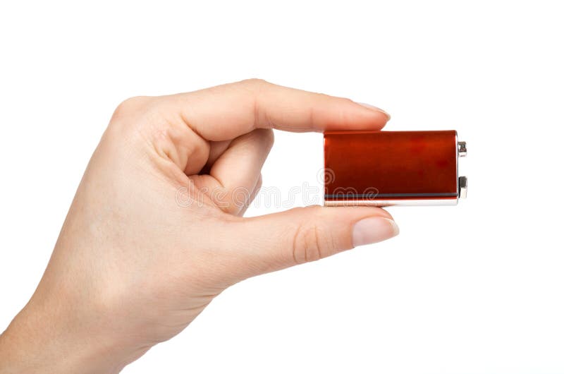 9V batterij, de cel van de negen voltmacht ter beschikking Geïsoleerdj op witte achtergrond stock afbeelding 9V batterij, de cel van de negen voltmacht ter beschikking Geïsoleerdj op witte achtergrond stock afbeelding