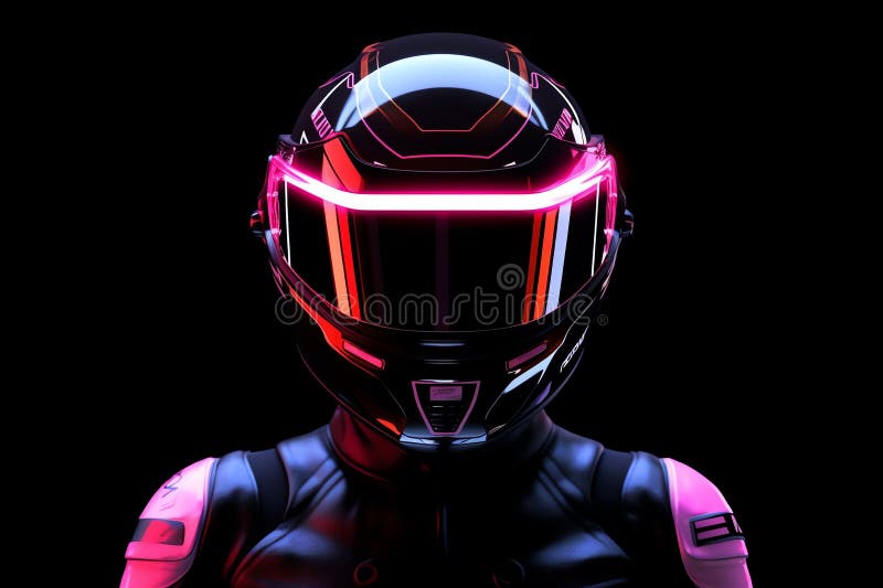 V de cască luminoasă generată vector illustration
