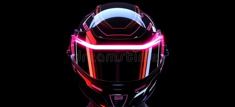 V de cască luminoasă generată vector illustration