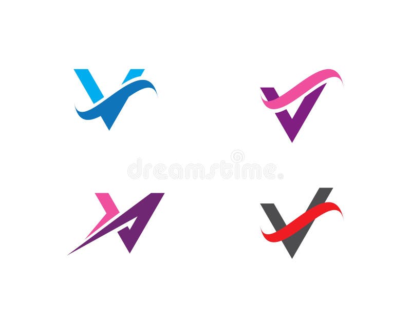 V Letter Logo vector illustration