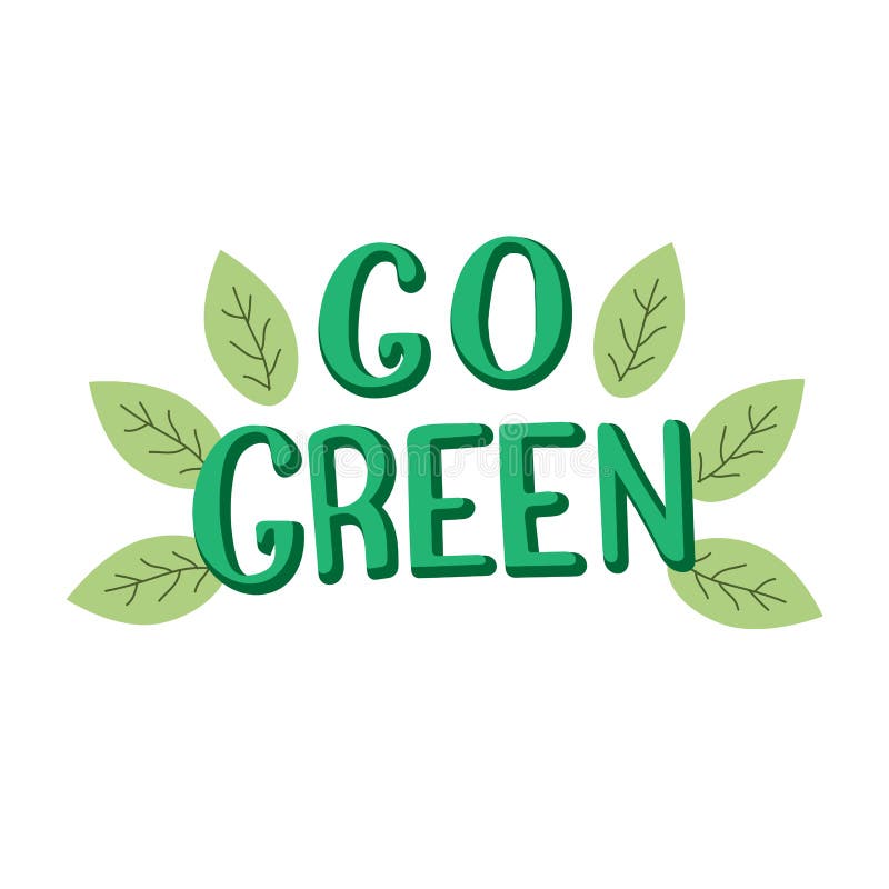 Va el cartel verde de la motivación Letras de moda Excepto el concepto del planeta libre illustration Va el cartel verde de la motivación Letras de moda Excepto el concepto del planeta libre illustration