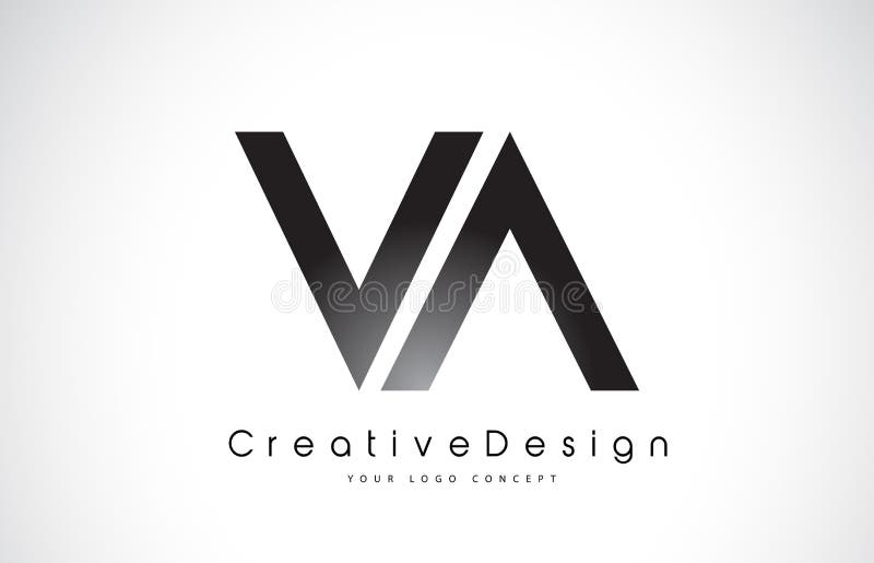 VA V en bokstav Logo Design Modern bokstavsvektor L för idérik symbol royaltyfri illustrationer VA V en bokstav Logo Design Modern bokstavsvektor L för idérik symbol royaltyfri illustrationer