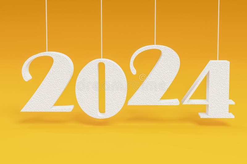 2024 Numéros Du Nouvel An 2024 Sur Fond De Conception Horizontale