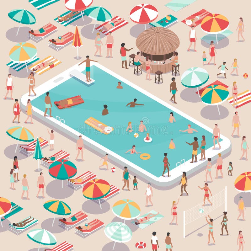 Vacanze e tecnologia illustrazione vettoriale Vacanze e tecnologia illustrazione vettoriale