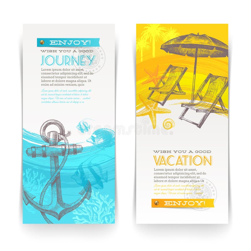 Vacation and travel banners