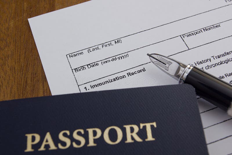 Vaccination Documentation Worksheet Stock Photo - Image of inoculate