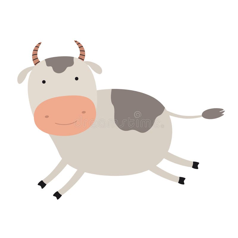 Vache mignonne ? bande dessin?e Embl?me pour l'impression La vache courante L'image est isol?e sur le fond blanc Mascotte animale illustration de vecteur Vache mignonne ? bande dessin?e Embl?me pour l'impression La vache courante L'image est isol?e sur le fond blanc Mascotte animale illustration de vecteur
