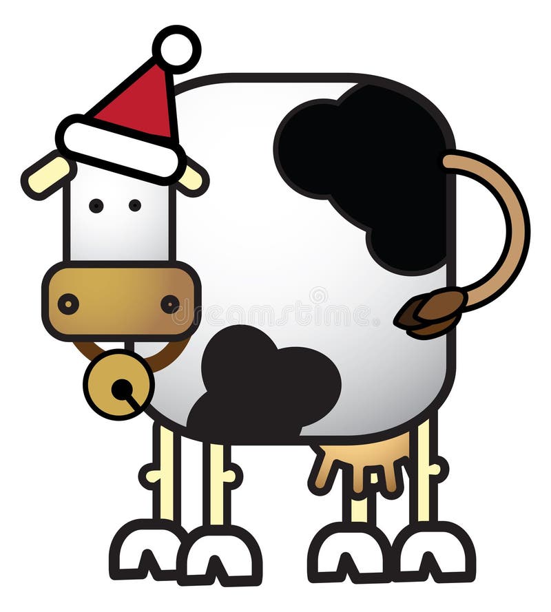 Vache à Noël illustration stock Vache à Noël illustration stock