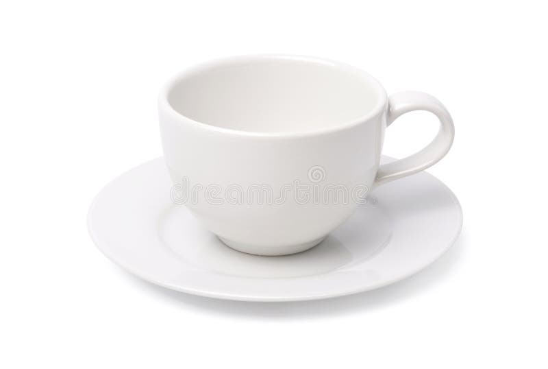 Vacie la taza del café con leche aislada en el fondo blanco imagen de archivo Vacie la taza del café con leche aislada en el fondo blanco imagen de archivo
