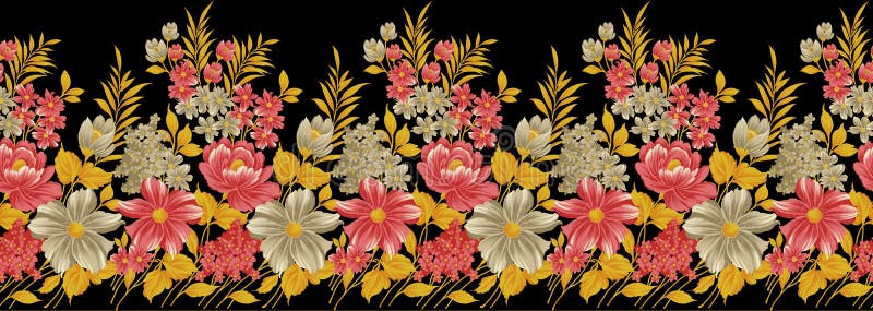 Vacker blomkrets royaltyfri illustrationer