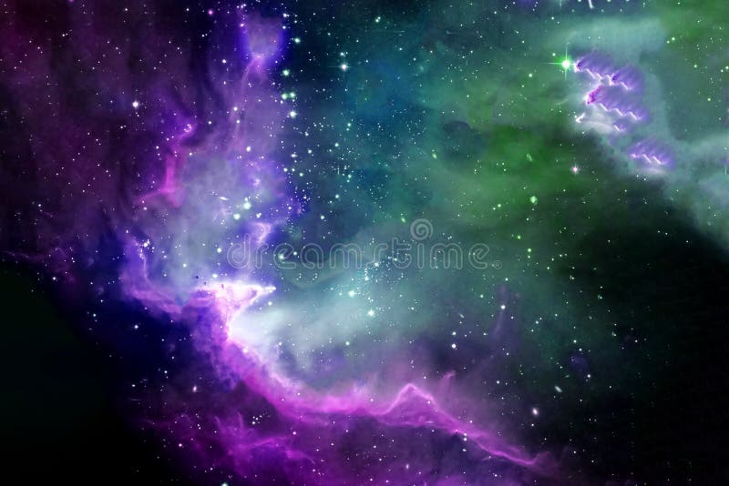 Vacker nebuli, djupt utrymme Med stjärnor och kosmiska moln NASA tillhandahöll delar av denna bild royaltyfria foton