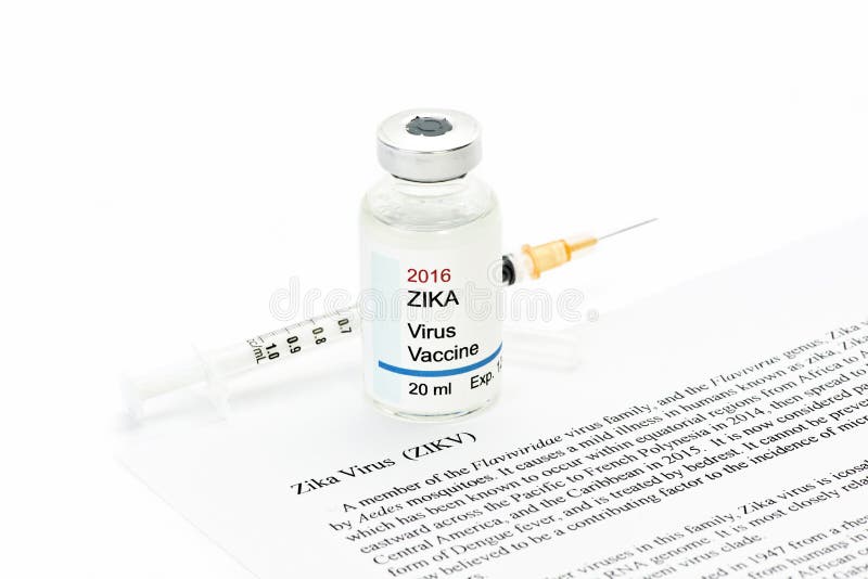 Vacuna del virus de Zika foto de archivo Vacuna del virus de Zika foto de archivo