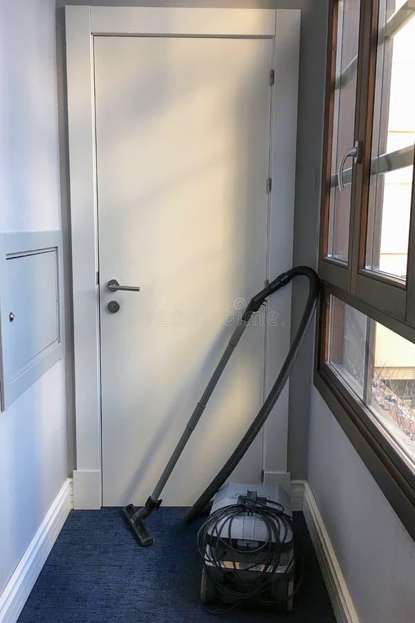 Vacuum Cleaner in the Hotel Corridor Stock Image Image of empty, hall
