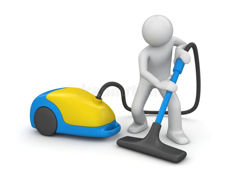 Vacuum cleaner - Workers vector illustration