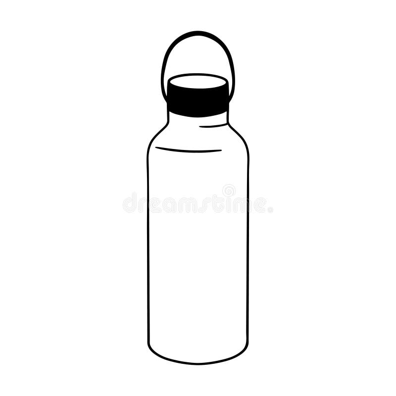 Image Details IST_22196_54173 - Camping thermo bottle icon. Outline camping  thermo bottle vector icon for web design isolated on white background.  Camping thermo bottle icon, outline style