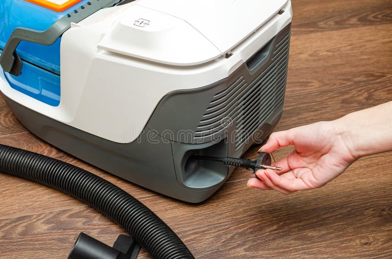 Vacuum High Pile Carpet, Vacuum Cleaner with Water Filter Stock Image