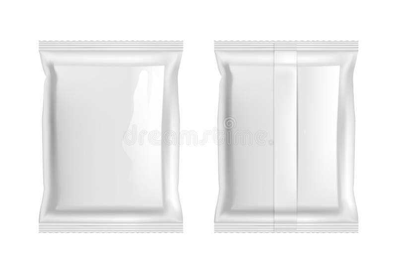 Vacuum Packaging for Snacks, Food, Chips, Sugar and Spices. Vector