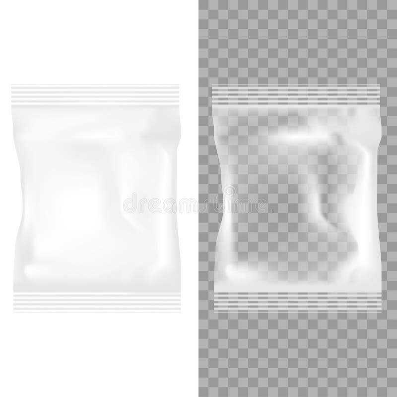 Vacuum Packaging for Snacks, Food, Chips, Sugar and Spices. Vector