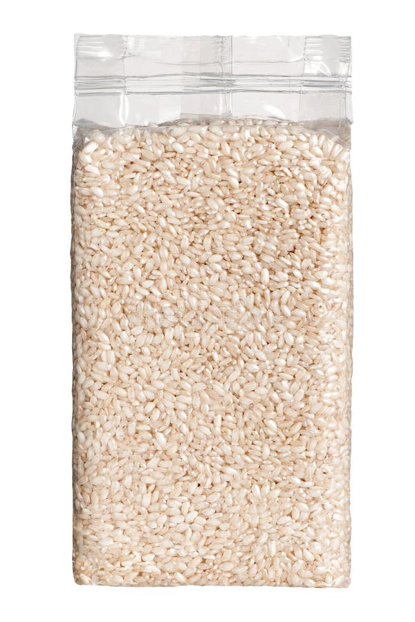 Vacuum Packed Plastic Pack of Long Grain Rice Front View Stock Photo Image of boiled, grains