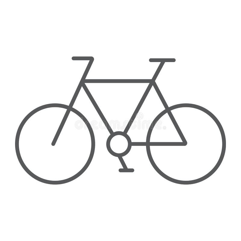 Vada in bicicletta la linea sottile icona, il ciclo e lo sport, il segno della bici, la grafica vettoriale, un modello lineare su illustrazione di stock Vada in bicicletta la linea sottile icona, il ciclo e lo sport, il segno della bici, la grafica vettoriale, un modello lineare su illustrazione di stock