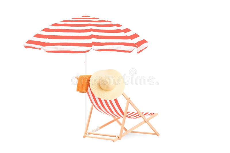 Vadio de Sun com listras e guarda-chuva