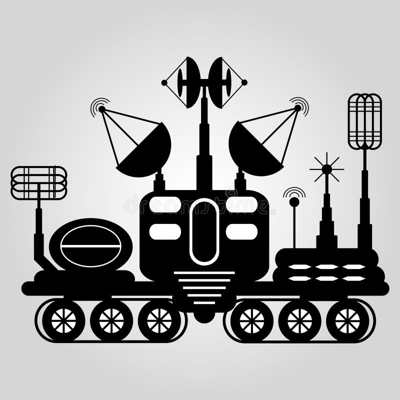 Vagabundo lunar da ilustra??o gr?fica preto e branco ilustração stock Vagabundo lunar da ilustra??o gr?fica preto e branco ilustração stock