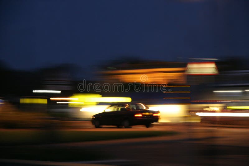 Vage lichten en auto royalty-vrije stock foto