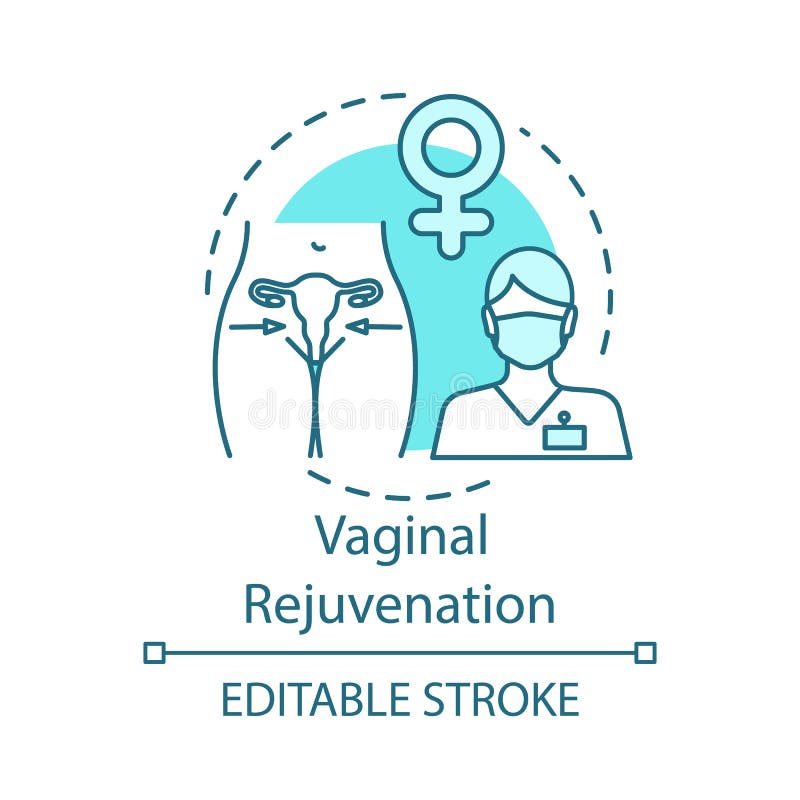 Vaginal Rejuvenation Concept Icon Stock Vector - Illustration of ...