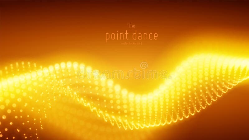 Vague d'or abstraite de particules de vecteur, rangée de points, profondeur de champ Illustration futuriste technologie digitale illustration stock Vague d'or abstraite de particules de vecteur, rangée de points, profondeur de champ Illustration futuriste technologie digitale illustration stock