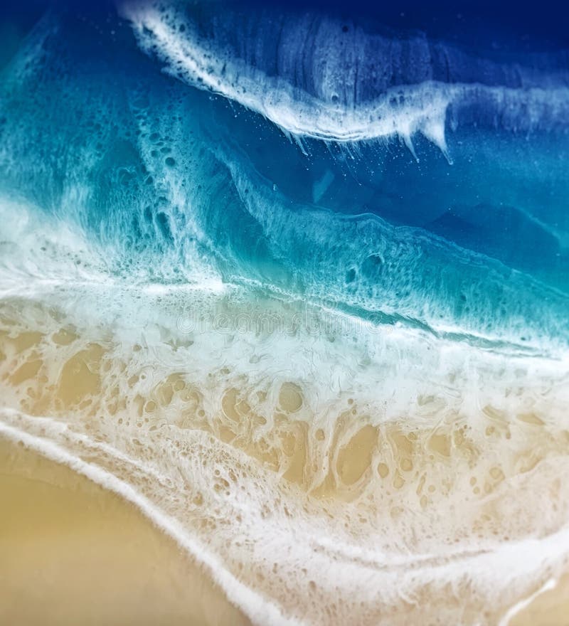 Effet mer et vague avec résine époxy : tutoriel et démo – Peintures  StardustColors