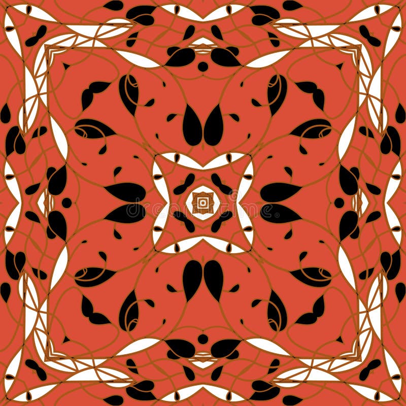 Vakanaal van vectorelegantie naadloos patroon Zwarte witte, rode, mooie achtergrond Hand getrokken lijnkunst tracery vector illustratie Vakanaal van vectorelegantie naadloos patroon Zwarte witte, rode, mooie achtergrond Hand getrokken lijnkunst tracery vector illustratie
