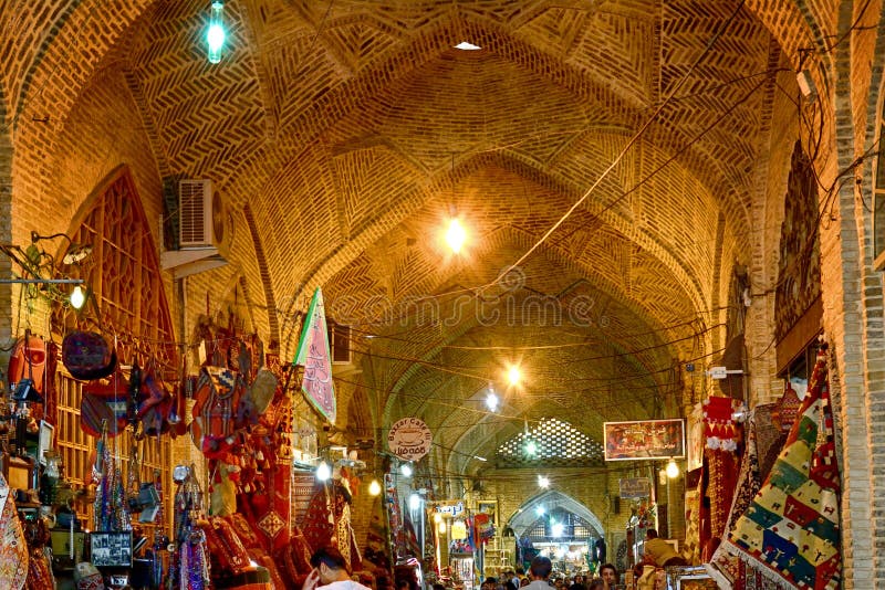 Vakil Bazaar, Shiraz, Iran royalty-vrije stock afbeeldingen Vakil Bazaar, Shiraz, Iran royalty-vrije stock afbeeldingen