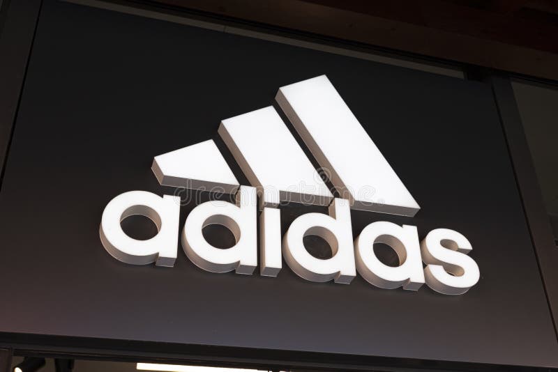 canal Arriesgado Maestría Valdichiana Outlet Village, Italy 09/17/2019: Close Up of Adidas Logo and  Writing Editorial Stock Photo - Image of multinational, corporation:  162658283
