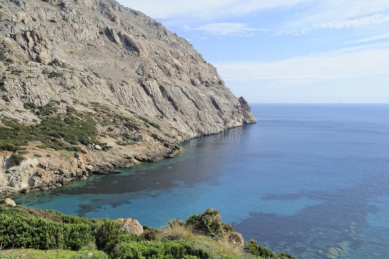 Vale de Boquer e golfo Cala Boquer, Majorca, Spain foto de stock Vale de Boquer e golfo Cala Boquer, Majorca, Spain foto de stock