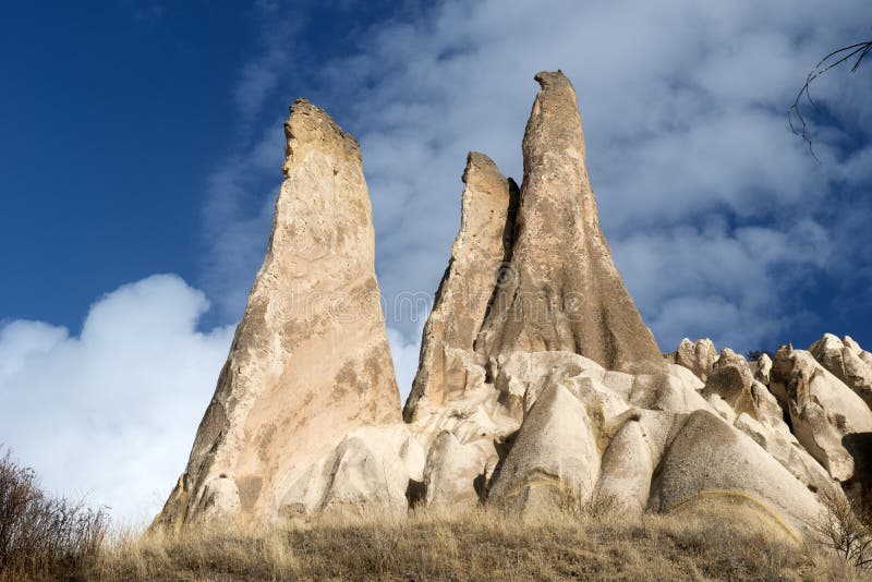 Vale do amor, região de Goreme, Turquia imagens de stock Vale do amor, região de Goreme, Turquia imagens de stock