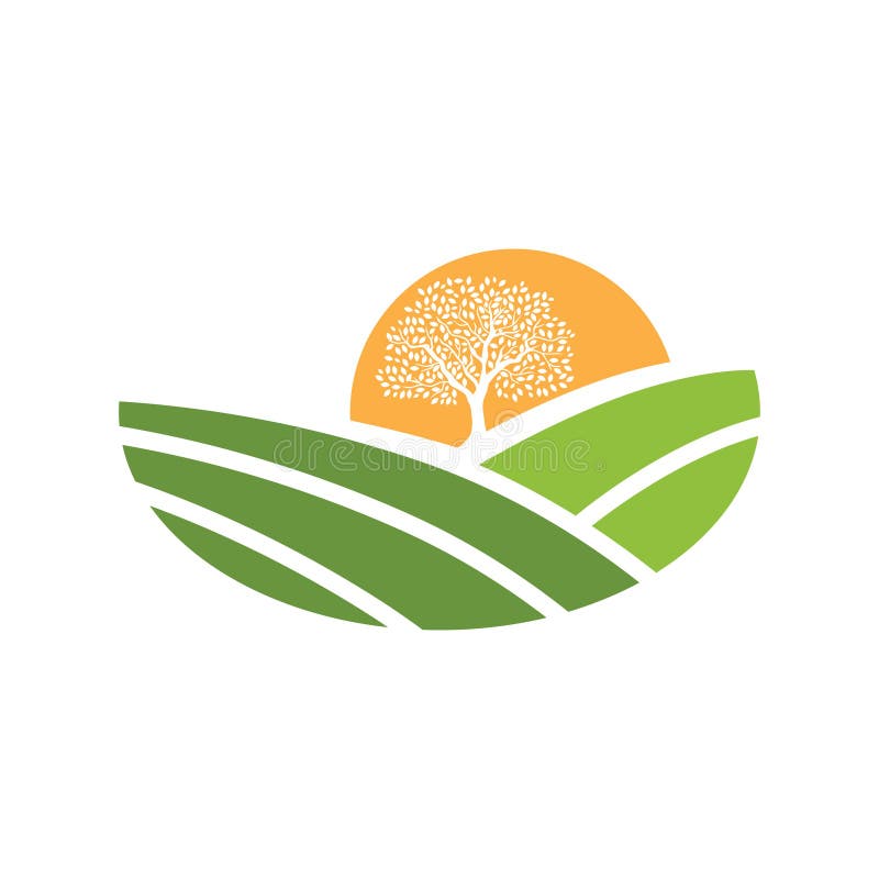 Sunny valley, agricultural modern logo. Sunny valley, agricultural modern logo