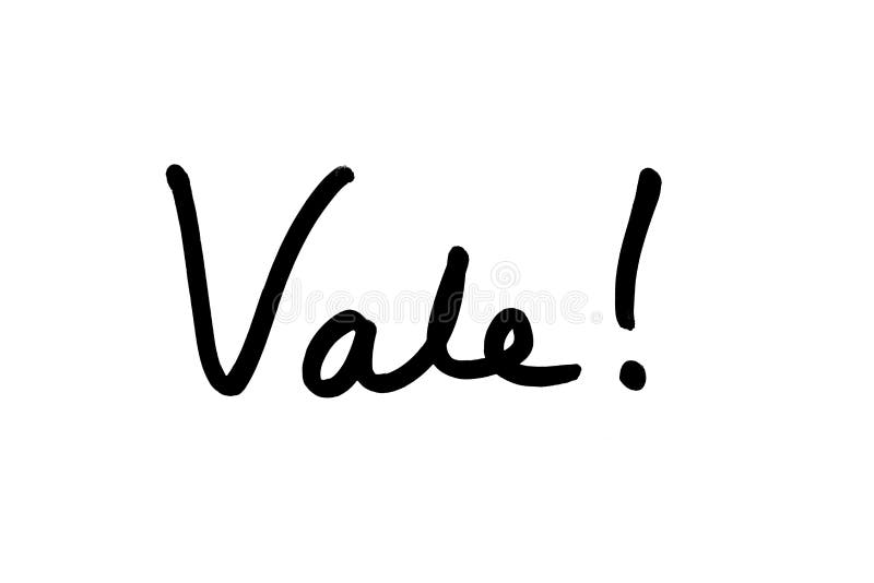 El valle! latín una palabra adiós! escrito sobre el blanco.